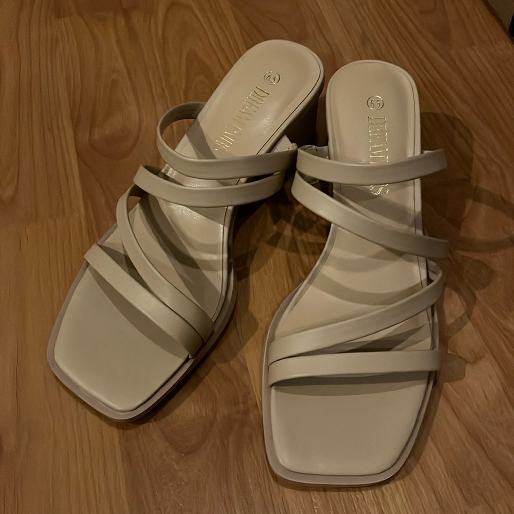 Nude strappy sandals